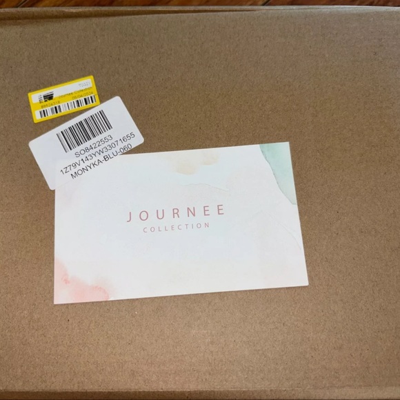 Journee Collection Womens MONYKA Square toe Slip on Casual Heels Shoes Blue SZ 6 - Picture 4 of 4